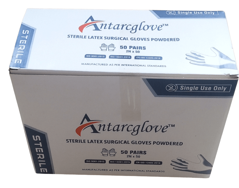 Surgical gloves latex powdered