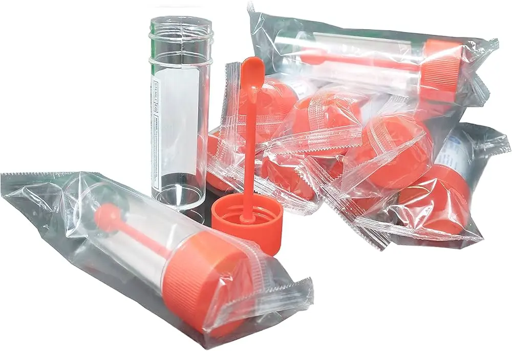 Sterile stool container with spoon 30 ml