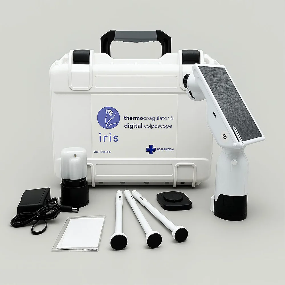 Iris thermocoagulator and digital colposcope