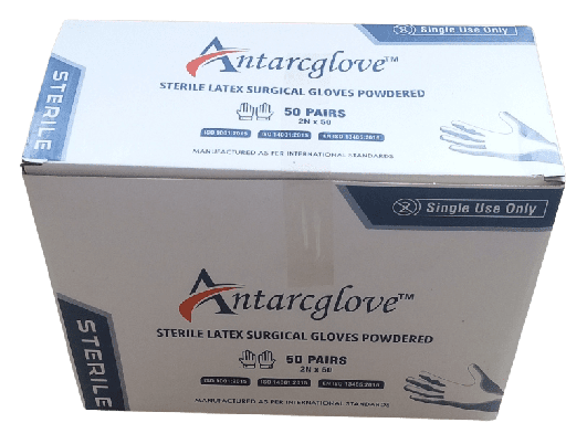 Surgical gloves latex powdered